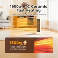 Electric Heater for Indoor with Thermostat 1500W – Image 3
