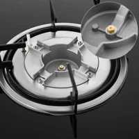 Four-burner built-in gas hob with a glass surface – Image 4