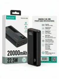 ⁦Power Bank BAGULE AK-306 20000mAh – Charge Rapide 22,5 W⁩ - الصورة ⁦3⁩