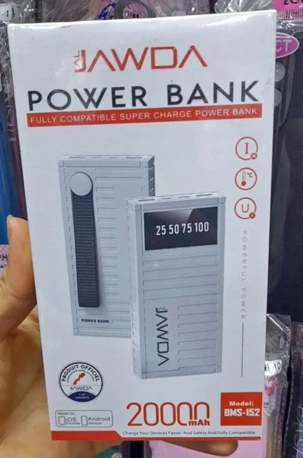 JAWDA BMS-152 Batterie Externe Super Charge 20 000 mAh — Écran LED • Protection Complète • Compatible iOS & Android • Officiel