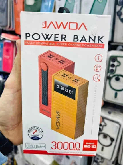 JAWDA BMS-153 Batterie Externe Super Charge 30 000 mAh — Écran LED • Multi-Ports • Protection Complète • Compatible iOS & Android • Officiel