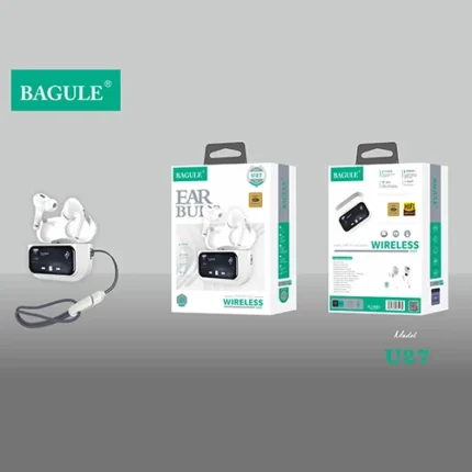 Écouteurs sans fil True Wireless BAGULE U27 — Réduction active du bruit (ANC) | Son HiFi | Boîtier de charge numérique intelligent
