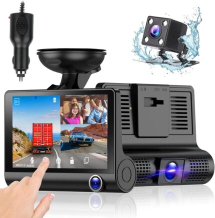 camera 360 degrés La Dashcam Triple Objectif pour une surveillance complète de votre trajet