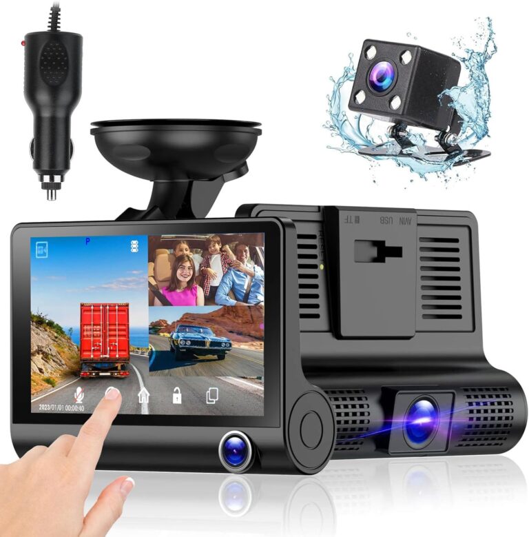 camera 360 degrés La Dashcam Triple Objectif pour une surveillance complète de votre trajet