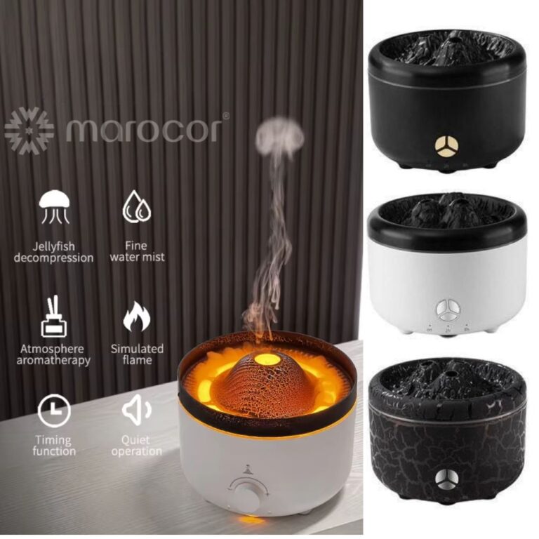 Diffuseur d'Huiles Essentielles avec lumière de flamme pour la maison ,chambre, bureau