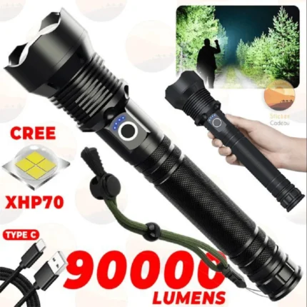 Lampe Torche Tactique Rechargeable et Ultra Puissante