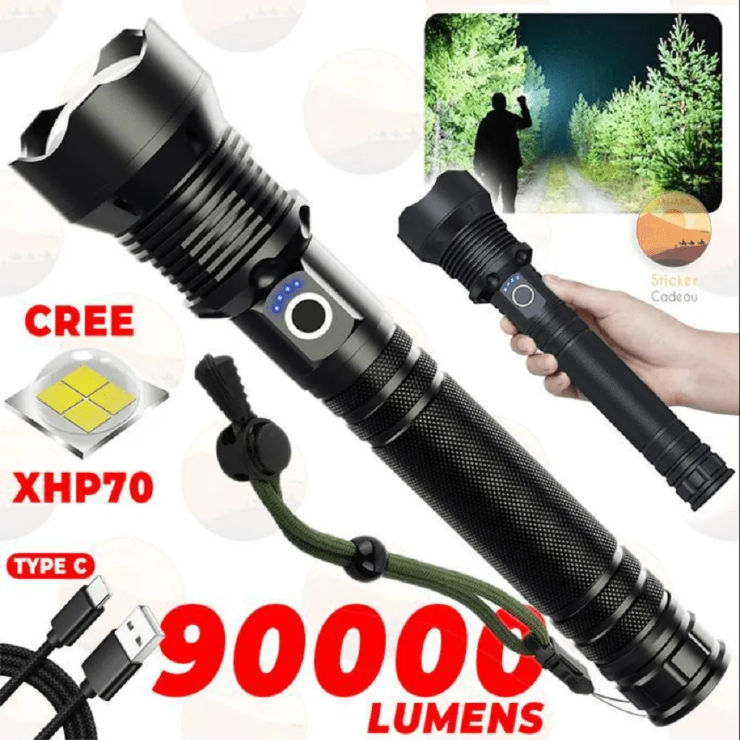 Lampe Torche Tactique Rechargeable et Ultra Puissante Lampe Torche Tactique Rechargeable et Ultra Puissante