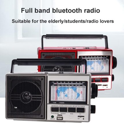 Radio numérique Portable AM FM SW 11 Bandes Radio récepteur Radio Portable, Lecture Bluetooth U Disque Carte SD